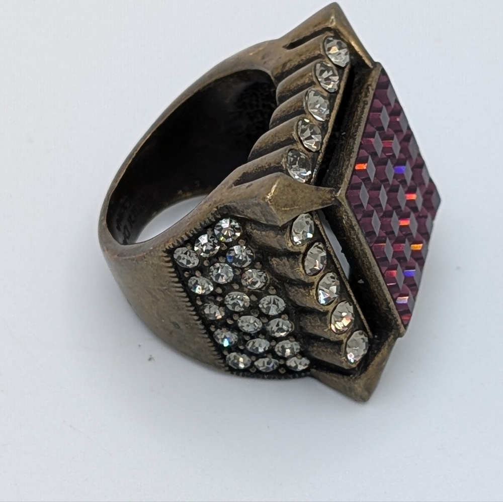 Heidi Daus Purple Crystal Square Ring - Picture 9 of 10
